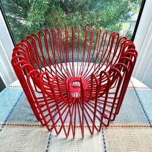 Vintage IKEA TRÅDIG Red Wire Fruit Basket – Ehlén Johansson MCM Decor